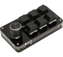 Bewinner USB tastatūra ar 6 taustiņiem, spēļu tastatūra ar pogu, programmējama DIY tastatūra, RGB apgaismojums, OSU spēļu tastatūra spēļu birojam