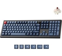 Keychron V6 Max bezvadu mehāniskā tastatūra, programmējama ar QMK/Launcher, 100% ISO DE izkārtojums, 4000mAh akumulators, QWERTZ spēļu tastatūra Mac/Windows/Linux - Gateron Jupiter Brown Switch