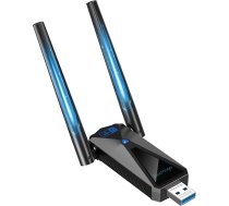 WLAN Stick WiFi 6, 5400Mbps WLAN adapteris PC, USB Stick 3.0, 2dBi High Gain antenas, atbalsta trīsjoslu internetu 2.4GHz/5GHz/6GHz, saderīgs ar Windows 10/11