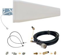 Antena 5G/4G LTE 12dBi, saderīga ar Proximus, Orange, Telenet, Base un citiem operatoriem Vācijā, Virziena antena ārā, kabelis 3 m SMA/RP-SMA/TS9