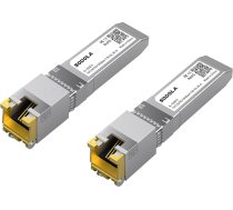 [2-Pack] 10GBase-T RJ45 SFP+ modulis, SFP uz RJ45, 10G SFP vara tranzistors, saderīgs ar Ubiquiti UniFi, TP-Link, Mikrotik un citiem atvērtiem komutatoriem, karsti savienojams, Plug and Play, līdz 30