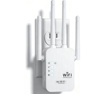 2026 WiFi Extender, WiFi pastiprinātājs, 4 jaudīgas antenas, aptver 5500 kvadrātpēdu un 50 ierīces, interneta pastiprinātājs - ar diviem Ethernet portiem, ātra uzstādīšana, bezvadu signāla pastiprinātājs, UK kontaktdakša