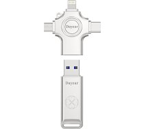 64 GB zibspuldzes USB C zibatmiņas zibatmiņas zibatmiņas disks, 4 in 1 USB zibatmiņas disks fotoattēlu/video dublēšanai, ārējā USB-C datu glabāšana iPhone/iPad/Android/PC/Mac ierīcēm