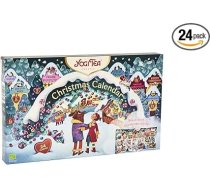 Yogi Tea 2025 Pop-up Adventes kalendārs – bioloģiskā zāļu tēja, 24 tējas veidi ar 24 gudrībām, 24 tējas maisiņi – ideāla dāvana bez šokolādes