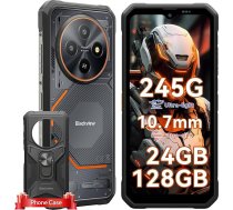 Blackview Fort 2 Āra mobilais tālrunis Android 15, 24 (8+16) GB + 128GB/2TB, īpaši plāns 10,7 mm āra viedtālrunis bez līguma, Gemini AI, 6,56 collu HD+90 Hz, IP69K ūdensizturīgs 16MP + 13MP, 4G Dual/NFC/OTG/GPS/245g