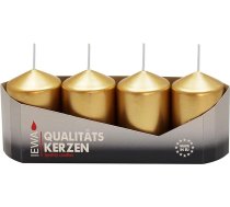 Komplekts ar 4 svecēm Zelta lakas krāsā Izmērs Aptuveni 40 x 60 mm Adventes sveces Ziemassvētku sveces Sveces Sveces uz pīlāriem