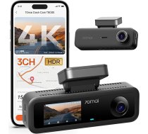 70mai T800E 4K Dash Cam Car 3-Channel, 4K + 1080P + 1080P priekšējā aizmugurējā iekšējā 3 kanālu autokamera ar HDR F1.55, IR nakts redzamība, 24H autostāvvietas uzraudzība, G-sensors, superkondensators (nav iekļauta Micro SD karte)