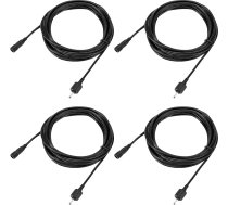 QWORK 4 gab. 4 m pagarinājuma kabelis dārza apgaismojuma āra gaismām - 22AWG - ūdensizturīgs IP65 - DC interfeiss 3,5 × 1,35 mm