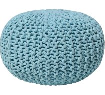 Beliani Trendy Conrad Ottoman in Light Blue Cotton 40 x 25 cm