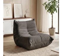Bean Bag Sofa, Lazy Sofa, Floor Sofa, Reading Chair, Lounge Chair Made of Ergonomic Design, Suitable for Living Room, Bedroom and Recreation Rooms, No Assembly Required (Grey, Single Seat)