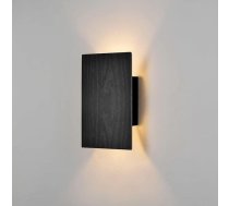 Koka sienas lampa, melns sienas apgaismojums iekštelpās ar slēdzi, Vintage nakts lampa LED Warm White, mūsdienīga dizaina sienas lampas guļamistabai, viesistabai, gaitenim, kāpņu telpām, retro gultas lampa, 8 W, 1 iepakojums