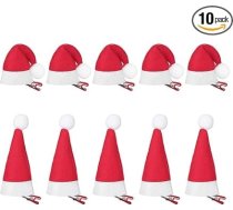 20 Ziemassvētku vecīša rotājumi Ziemassvētku matu saspraudes Matu klipi jaunajam gadam Matu saspraude ar elfu cepuri Krokodila klipi bērniem Sieviešu cepures mazuļiem Ziemassvētki