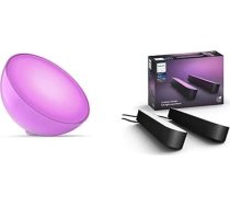 Philips Hue White & Col. Amb. Go LED galda lampa, ar regulējamu apgaismojumu, 16 miljoniem krāsu, kontrolējama ar lietotni, saderīga ar Amazon Alexa (Echo, Echo Dot) + White and Colour Ambiance Play Lightbar, 2 gab. komplektā,