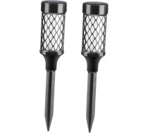 Milisten 2 Stück Solar Wegleuchten LED Außenleuchten mit 10 Leds Solar Rasenlampen aus Kunststoff für Garten Hof und Terrasse Automatische Beleuchtung Energiesparend Schwarz