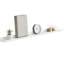 SONGMICS Sienas plaukts balts peldošais plaukts ar dzeguzi bilžu rāmjiem un grāmatām, 115 x 10 cm, MDF LWS46WT