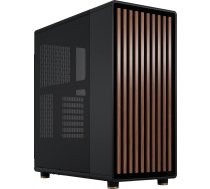 Fractal Design North Charcoal Black - Koka riekstkoka priekšpuse - Sānu paneļi - Divi 140 mm Aspect PWM ventilatori - Intuitīvs interjera izkārtojums - ATX Mid Tower PC Gaming Case