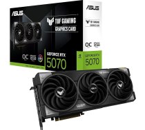 ASUS TUF Gaming GeForce RTX 5070 12GB GDDR7 OC Edition grafiskā karte (NVIDIA Blackwell arhitektūra un DLSS 4, 2,5 slotu konstrukcija, SSF, PCIe 5.0, 3X DisplayPort 2.1b, 2X HDMI 2.1b)