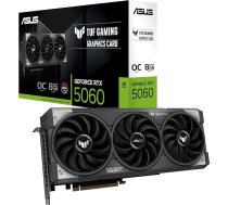 ASUS TUF Gaming GeForce RTX 5060 OC Edition 8GB GDDR7 spēļu grafikas karte (Nvidia GeForce RTX5060 DLSS 4, 3125 slotu konstrukcija, PCIe 5.0, 3x DisplayPort 2.1b, 1x HDMI 2.1b, TUF-RTX5060-O8G-GAMING)