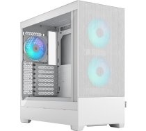 Fractal Design Pop Air RGB White - Rūdīts stikls ar caurspīdīgu tonējumu - Priekšējā daļa ar "Honeycomb Mesh" sietu - TG sānu panelis - Komplektā iekļauti trīs 120 mm Aspect 12 RGB ventilatori - ATX High Airflow Mid Tower PC Gaming Case