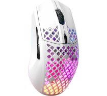 SteelSeries Aerox 3 Wireless - RGB spēļu pele ar atverēm virsmā - Viegla, ūdensnecaurlaidīga konstrukcija - Optiskais TrueMove Air sensors ar 18 000 DPI - Sniegs