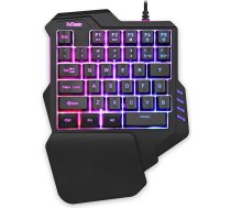 RedThunder vienroku spēļu tastatūra ar RGB fona apgaismojumu un 35 taustiņiem Portatīvs mini ergonomisks spēļu kontrolieris PC PS4 Xbox Gamer