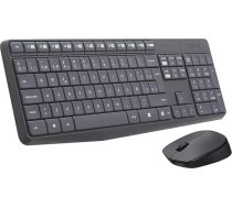 Logitech MK235 tastatūras un peles kombinācija operētājsistēmai Windows, 2,4 GHz ar nano USB uztvērēju, bezvadu pele, 15 funkcionālie taustiņi, 3 gadu akumulators, dators / klēpjdators, spāņu QWERTY izkārtojums