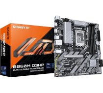 GIGABYTE B860M D3HP pamatplate - Intel Core Ultra procesori, 4+1+2+1 fāzes VRM, līdz 9066 MHz DDR5, 2xPCIe 4.0 M.2, GbE LAN, USB 3.2 Gen 1