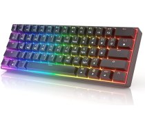 GK61 Mehāniskā spēļu tastatūra - 61 taustiņš ar RGB apgaismojumu ar LED apgaismojumu PC / Mac Gamer