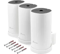 Sienas stiprinājums piemērots TP-Link Deco M4 Mesh WLAN maršrutētājam, komplektā ar 3 kabeļu vadību