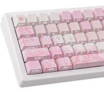 PBT Keycaps 131 taustiņš Custom Pink Cherry Blossom Keycaps Set Letter Side Engraved Transparent Keycap ISO/ANSI Layout for Cherry MX Switches Mechanical Keyboards