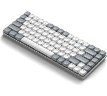 SATECHI SM1 75% Bluetooth tastatūra, ASV QWERTY izkārtojums, kompakta bezvadu tastatūra ar 84 taustiņiem, apgaismota un uzlādējama - paredzēta spēlēm un birojam, Mac un Windows - gaiši pelēka