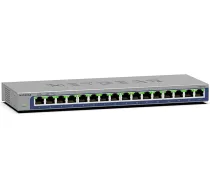 NETGEAR 16 portu gigabitu Ethernet nepārvaldāms komutators (GS116): Galda vai sienas stiprinājums un ierobežota mūža garantija