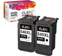 ejet atjaunotas PG-545XL CL-546XL tintes kasetnes Canon PG545 CL546 priekš Canon Pixma MG2550 MG2550 MG2550S MG2950 TR4550 TS3150 TS3151 MX495 MG3050 MG2950 MG2450 MG3053 MG3051 iP2850 (1 melna, 1 krāsaina)