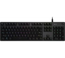 Logitech G512 mehāniskā spēļu klaviatūra, GX-Blue Clicky slēdži, LIGHTSYNC RGB apgaismojums, USB cilpa, alumīnija korpuss, programmējami F- taustiņi, franču AZERTY izkārtojums, melna