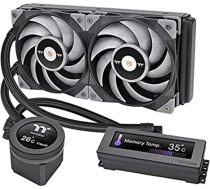 Thermaltake Floe RC Ultra 240 CPU un atmiņas AIO šķidruma dzesētājs | All-In-One Liquid Cooler | LCD displejs | Ūdens dzesēšana | GIF faili | 2 x 12 cm ventilatori