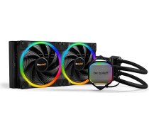 klusēt! Pure Loop 2 FX 280 mm, ūdens dzesēšana "viss vienā", 2 Light Wings 140 mm PWM ātrgaitas ventilators, 20 ARGB LED, izgaismots dzesēšanas bloks, ARGB PWM centrmezgls.