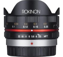 Rokinon FE75MFT-B 7,5 mm F3,5 UMC Fisheye objektīvs Micro Four Thirds (Olympus PEN un Panasonic), melns