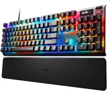 SteelSeries Apex Pro mehāniskā spēļu tastatūra, mehāniskie taustiņi ar regulējamu aktivizāciju, OLED viedo displeju, vācu klaviatūra (QWERTZ), standarta izkārtojums
