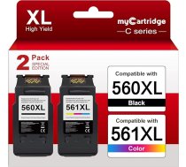 MYCARTRIDGE PHOEVER 560 561 kasetnes XL PG-560XL CL-561XL multipakete Canon printeru kasetnes 560 560 PG 560 XL melnā krāsā un CL 561 XL melnā krāsā printerim TS5350 TS5351 TS5352 TS5353 TS7451 Printeris