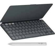 Logitech Keys-to-Go 2 mobilā bezvadu iPad tastatūra ar iebūvētu vāciņu, plāna un kompakta Bluetooth tastatūra iPad, iPhone, Mac Crayon Digital Pen