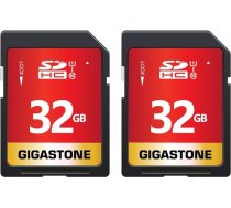 GIGASTONE 32GB SDXC atmiņas karte 2 Pack līdz 80MB/s, saderīga ar Canon Olympus digitālo kameru UHS-I U1 Class 10 UHD video ierakstiem