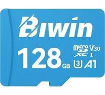Biwin MS100 MicroSDXC UHS-I 128GB atmiņas karte - nolasīšana līdz 160MB/s - A1 V30 U3 4K UHD video ierakstīšanai no viedtālruņiem/tabletiem/digitālajām kamerām Canon Sony