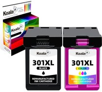 Koala 301XL atjaunotas printeru kasetnes HP 301 XL Multipack HP DeskJet 2540 1010 1510 2050 2544 2510 1050A 1000 OfficeJet 2620 4630 4632 2622 Envy 4504 5 5534 55536 (melnas,