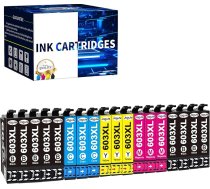 18 iepakojumi 603XL 603XL printeru kasetņu, kas paredzētas Epson printeru kasetnēm 603 603XL, kas saderīgas ar Epson XP-3100 printeru kasetnēm XP-2100 XP-2105 XP-3105 XP-4100 XP-4150 XP-4155 Workforce WF-2810 WF-2830 WF