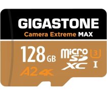 [5 gadu bezmaksas datu atjaunošana] GIGASTONE 128GB Micro SD karte, Camera Extreme Max, līdz 160/100MB/s, MicroSDXC atmiņas karte DJI, Gopro, Insta360, Dashcam, 4K Video, UHS-I A2 V30