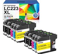 LC223XL printeru kasetnes LC223 priekš Brother LC223 priekš Brother MFC J5320DW Kasetnes saderīgas ar Brother MFC J4620DW J480DW J4420DW J480DW J4420DW J5625DW J880DW priekš Brother DCP J4120DW Kasetnes (10 gab.)