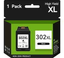 302 Printera kasetnes melnas, 302 XL Black Savietojams ar HP 302 Printera kasetnes, 302XL priekš OfficeJet 5230 3831 3830 4650 5232 4658 Envy 4525 4527 4520 4523 DeskJet 3630 3636 3639 1110