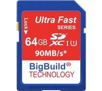 BigBuild Technology 64GB Ultra Fast 90MB/s Class 10 SD SDXC atmiņas karte Canon PowerShot SX620 HS kamerai