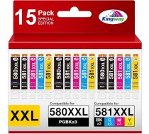 580XXL 581XXL Multipack saderīgs ar Canon printera kasetnēm 581 XXL 580 XXL priekš Canon Pixma TS6350a kasetnēm TS705 TS8350 TS8550 TS8352 TS9550 TS6351 TS8351 TR8550 TR7550 TS9150 15 Pack