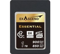 Exascend Essential CFexpress A tipa karte - VPG200 sertificēta - Ilgtspējīga lasīšana 900MB/s - saderīga ar Sony a1 / a7S III / a7 IV / FX3 / FX6 (1TB)